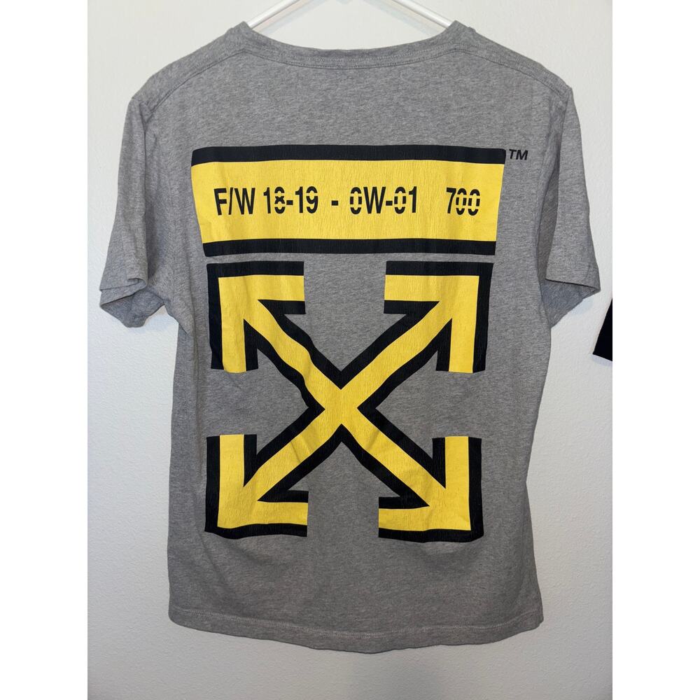 Off-White F/W 18/19 Yellow Arrows grey tee Medium